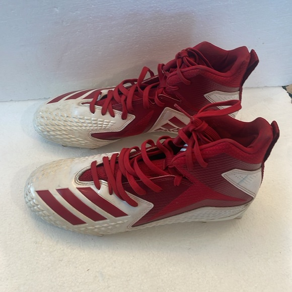 Adidas Freak X carbon mid football cleats athletic shoes red white mens size 9 main image 4